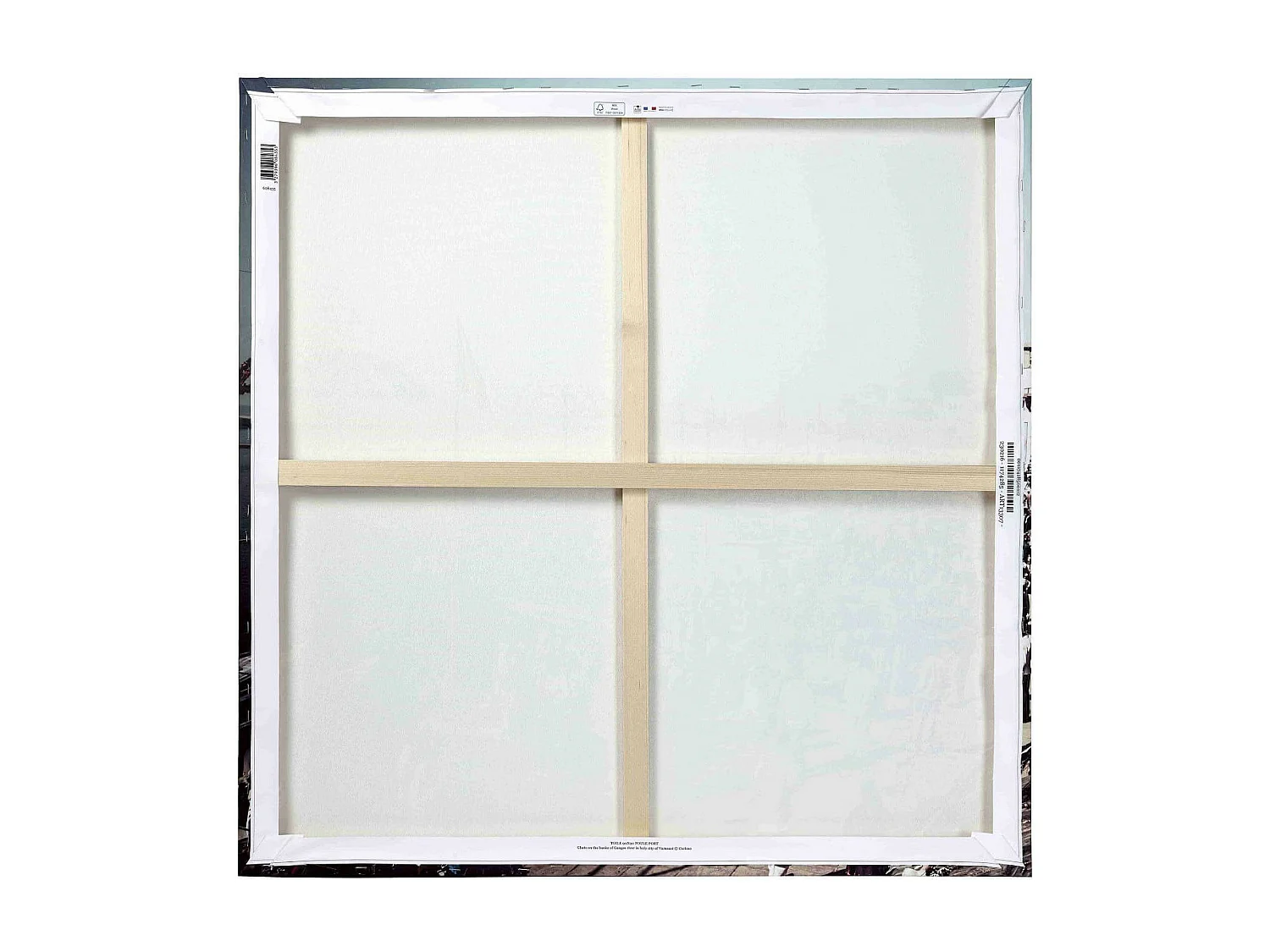 Tableau sur toile ours chic 90x90 cm