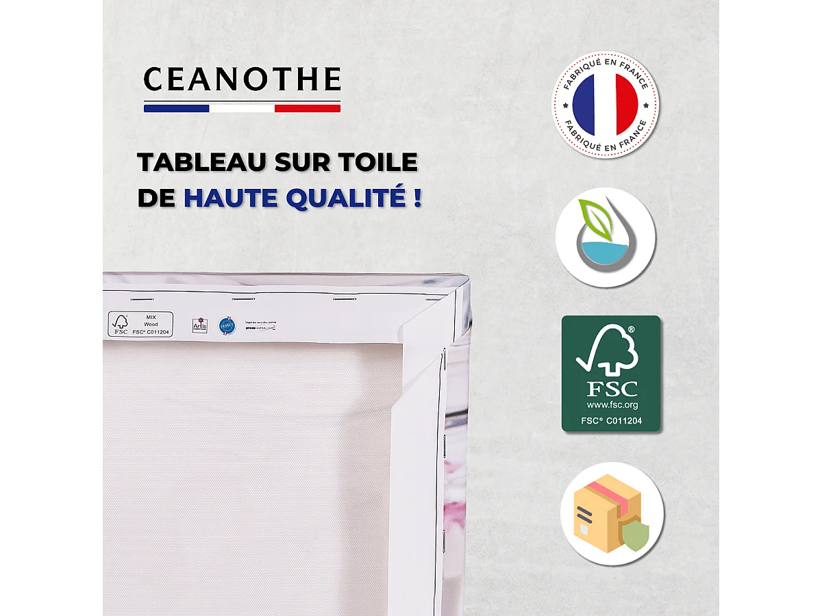 Tableau sur toile bohême 30x30 cm