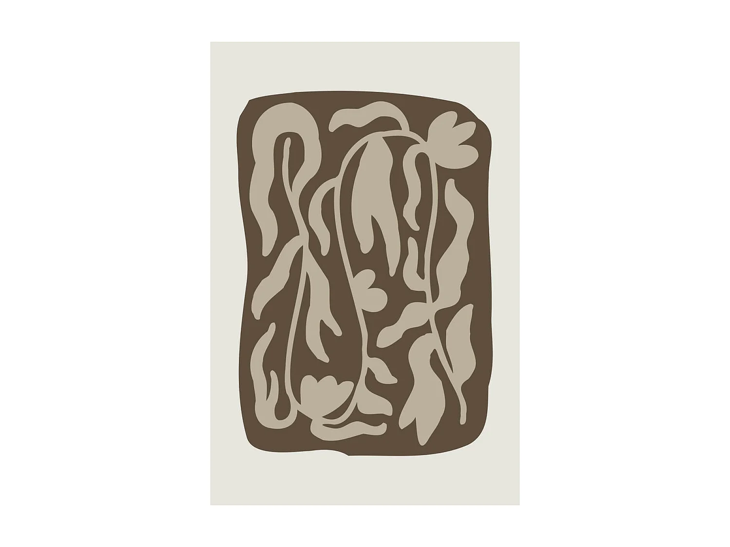 Tableau sur toile organique vert 65x97 cm