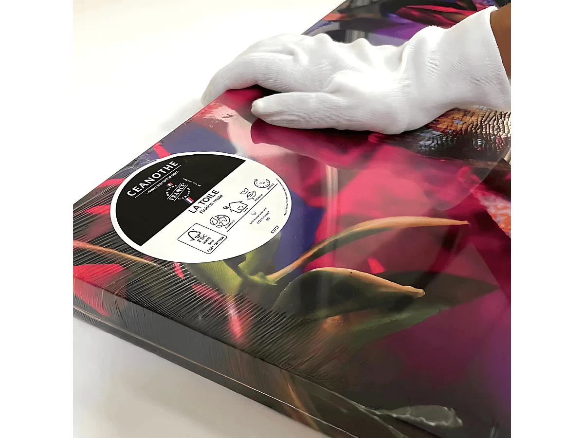 Tableau sur toile paysage coloré 90x90 cm