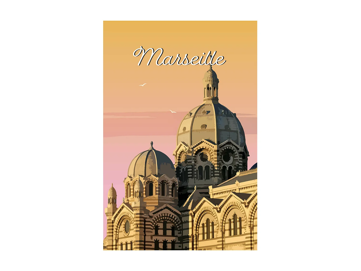 Tableau sur toile illustration la Major 45x65 cm