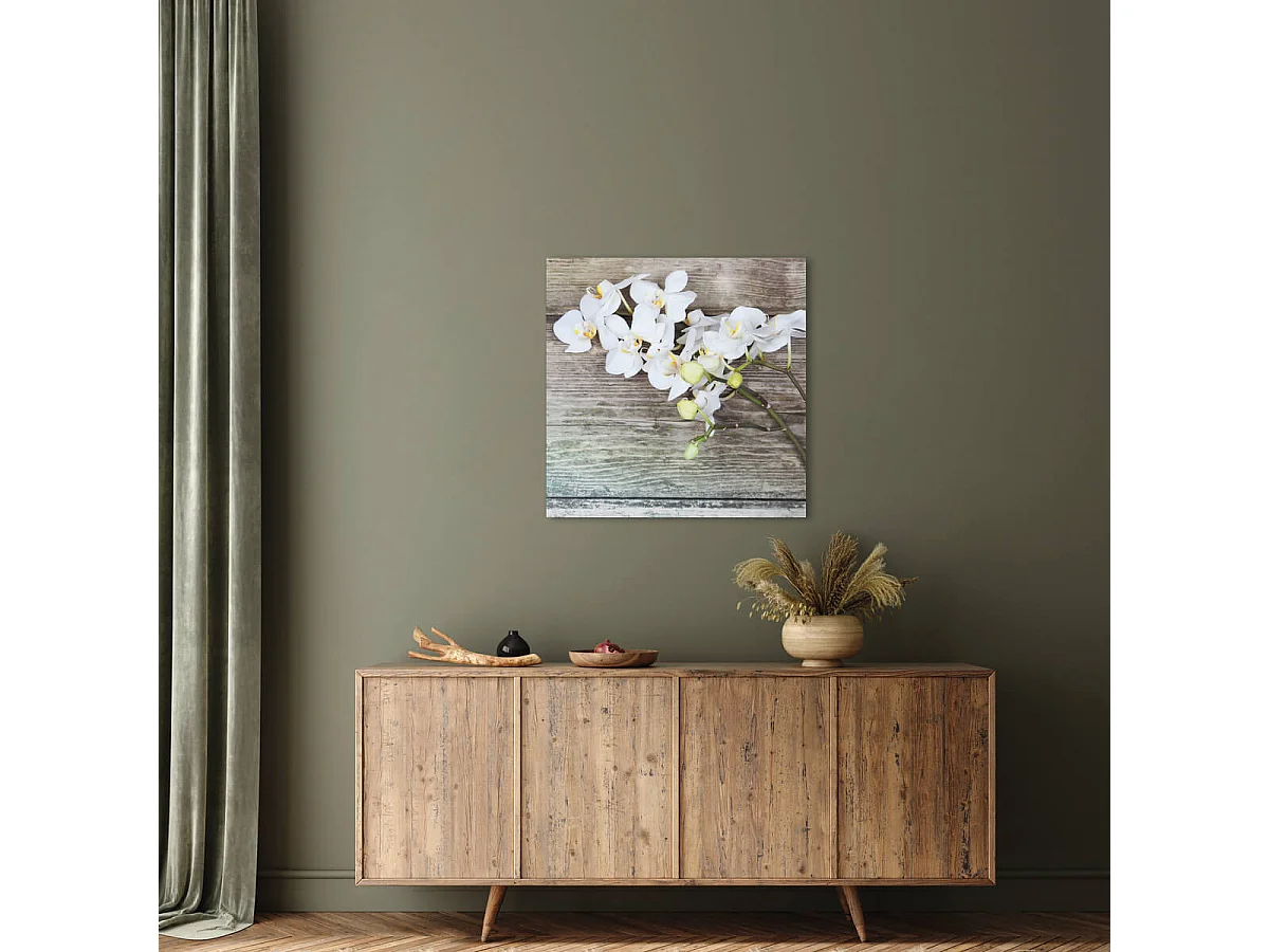 Tableau sur toile orchidée 65x65 cm