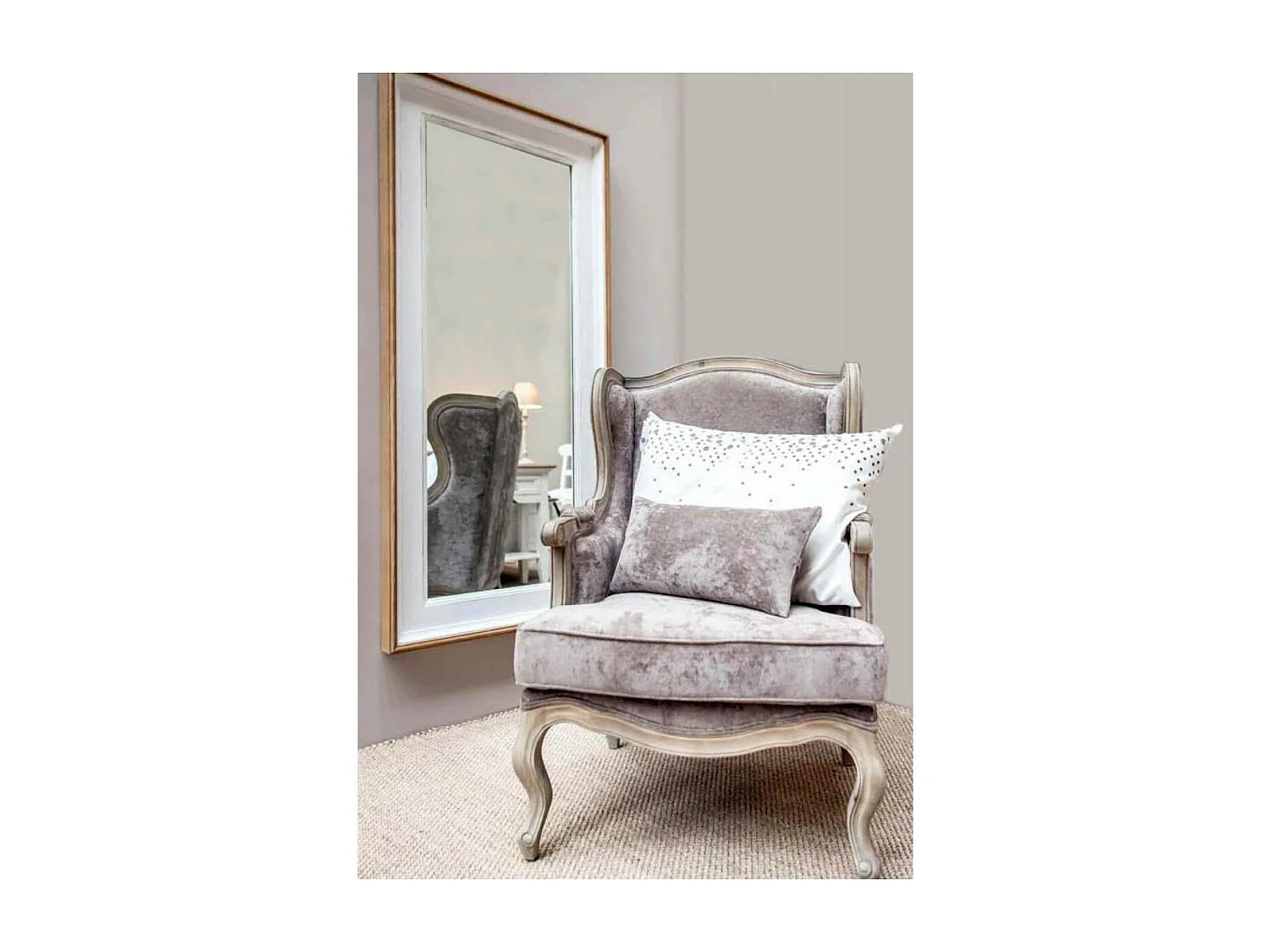 Miroir rectangulaire Bois Blanc - Esquisse Interior's