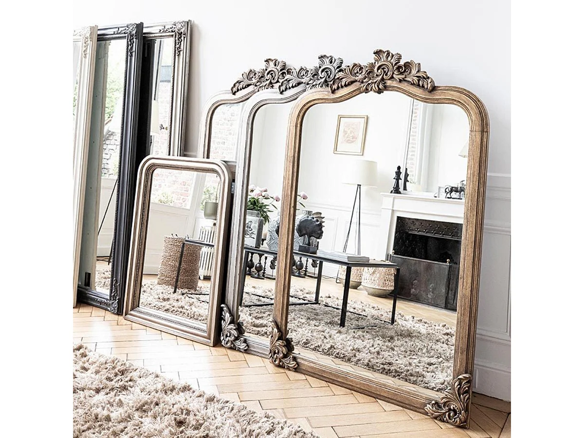 Miroir baroque Bois Argent - Les Miroirs D'Interior'S Interior's