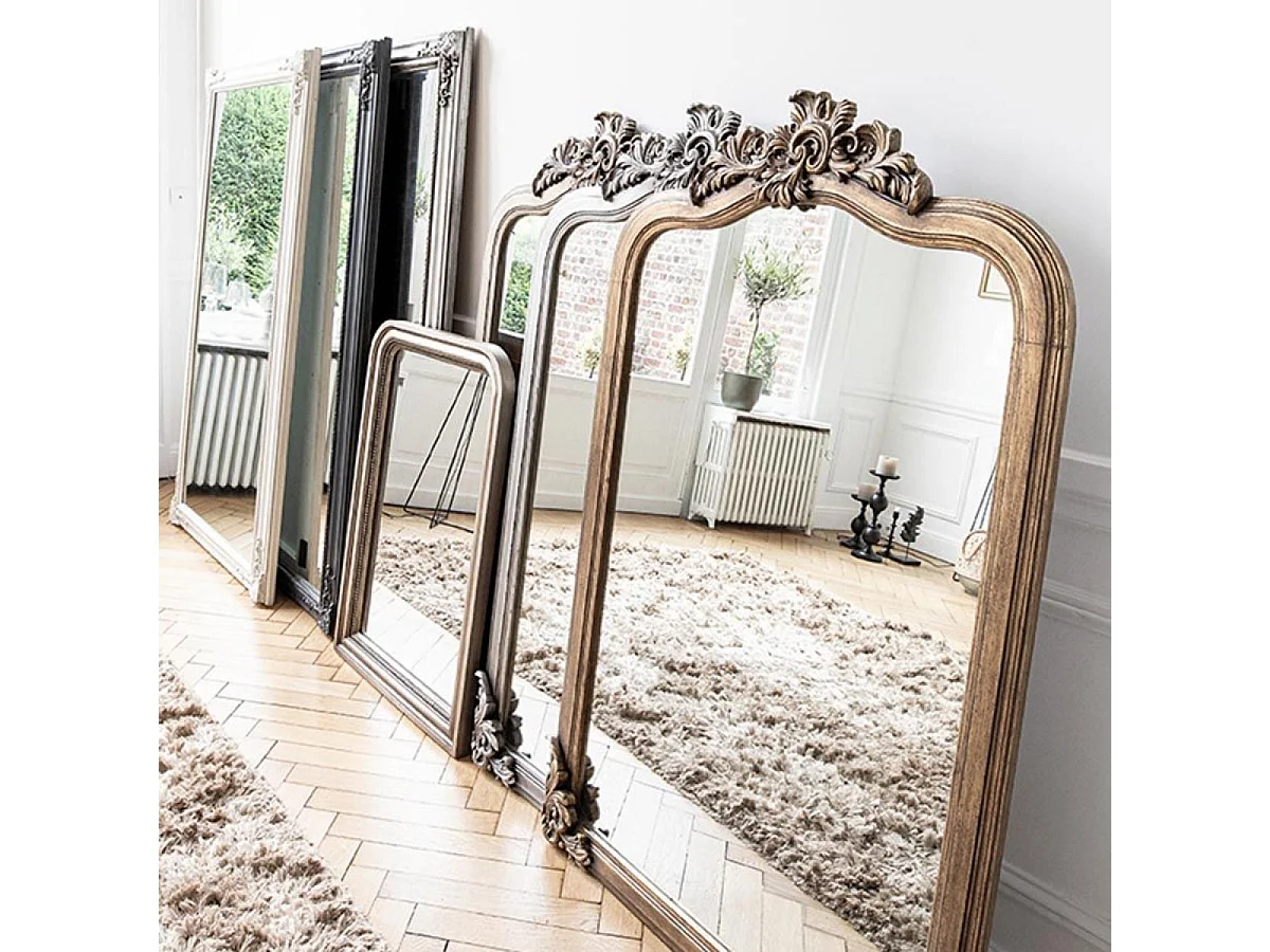 Miroir baroque Bois Argent - Les Miroirs D'Interior'S Interior's