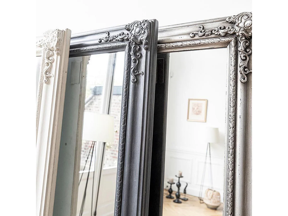 Grand miroir rectangulaire Bois Argent - Les Miroirs D'Interior'S Interior's