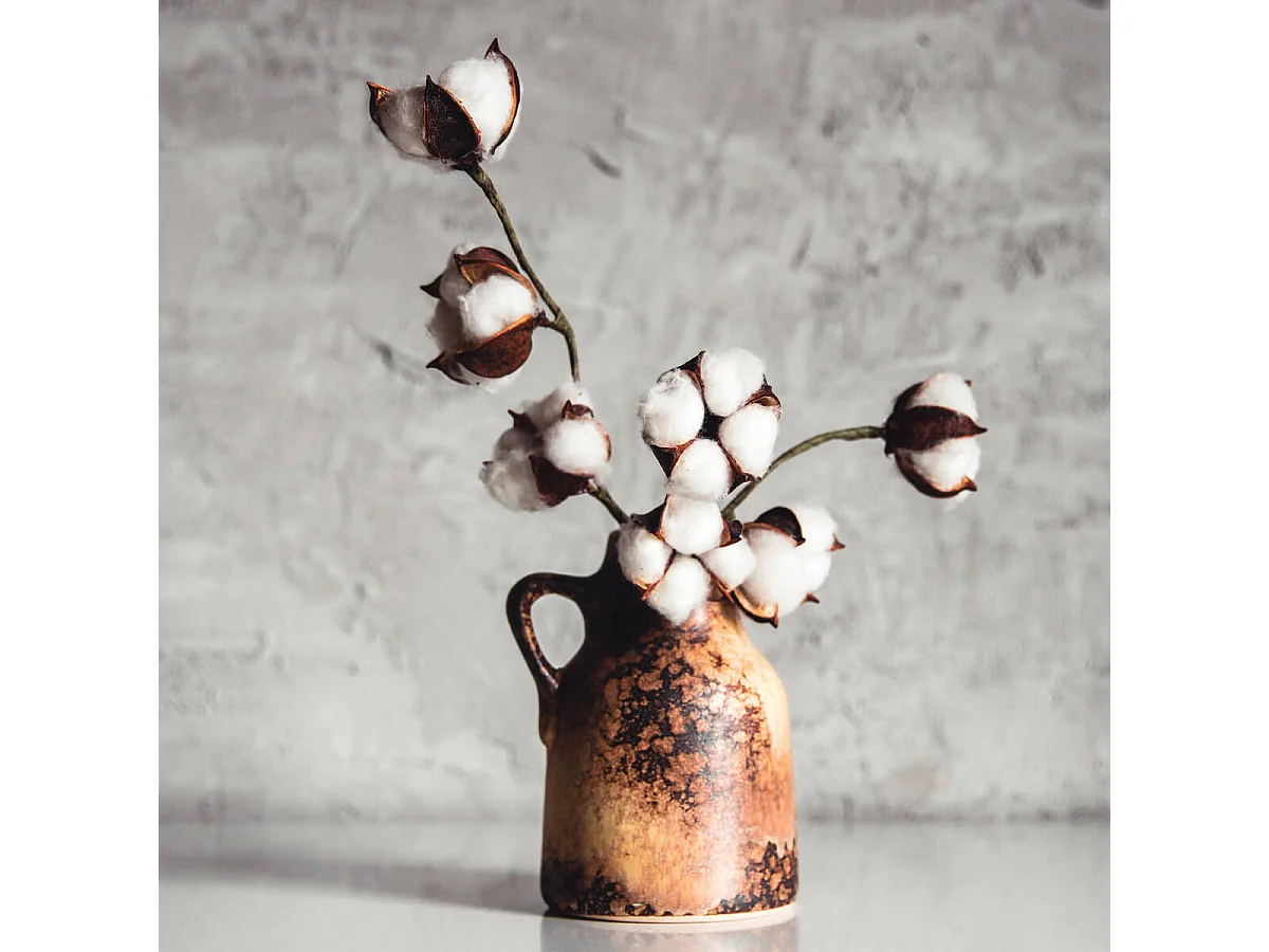 Tableau sur verre cotons 45x45 cm