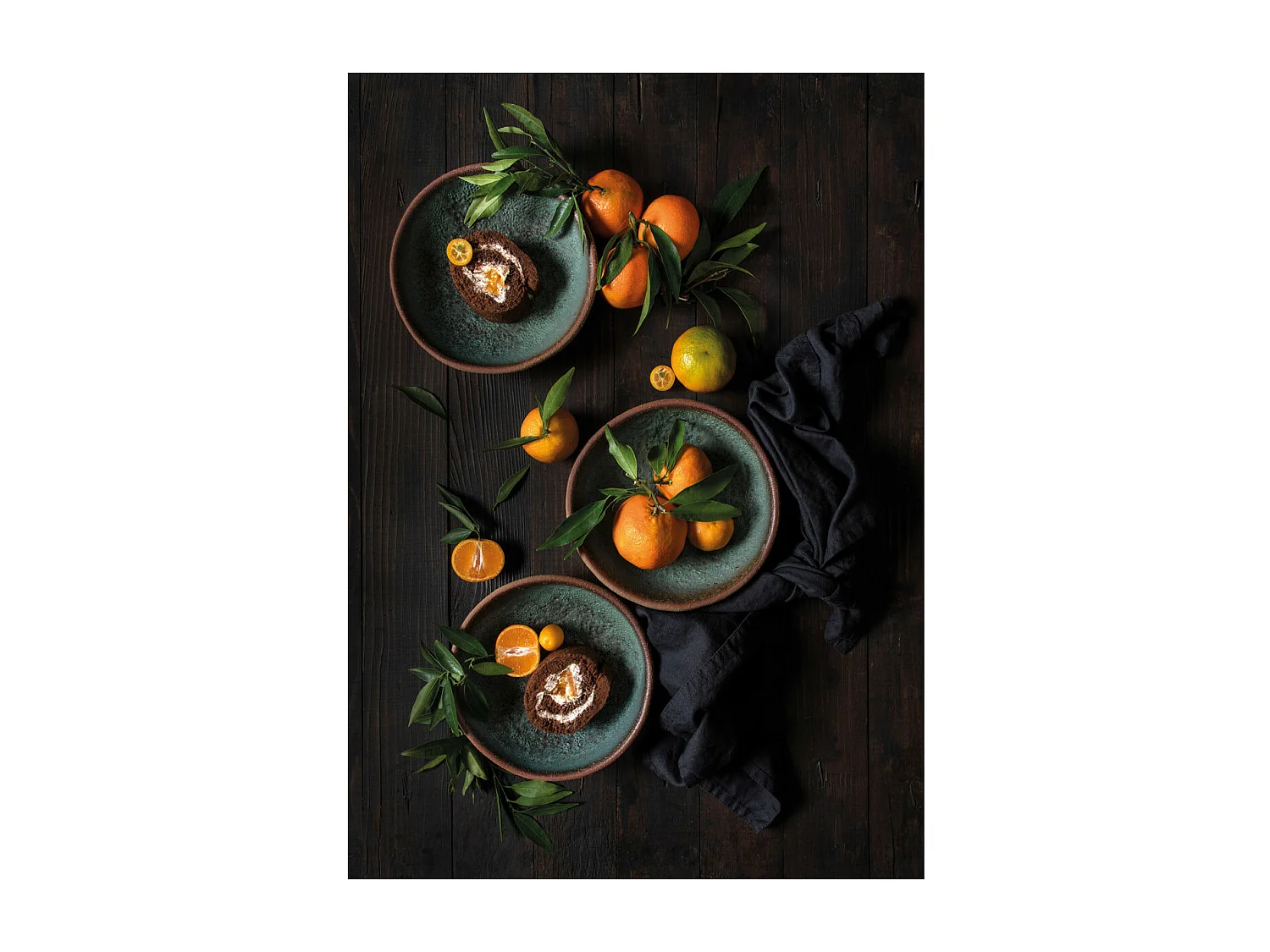 Tableau sur verre synthétique oranges 80x120 cm