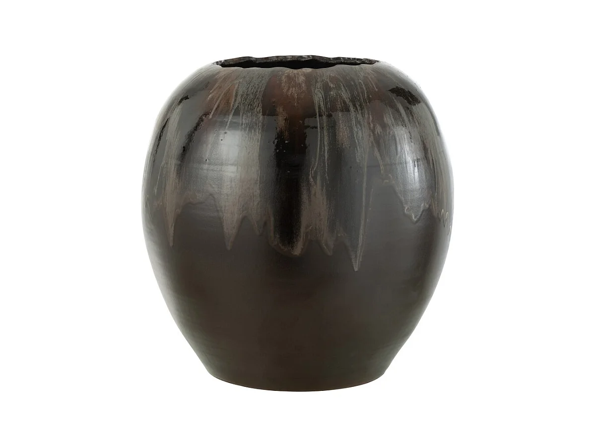 Cache-pot en céramique marron 50*50*50 cm