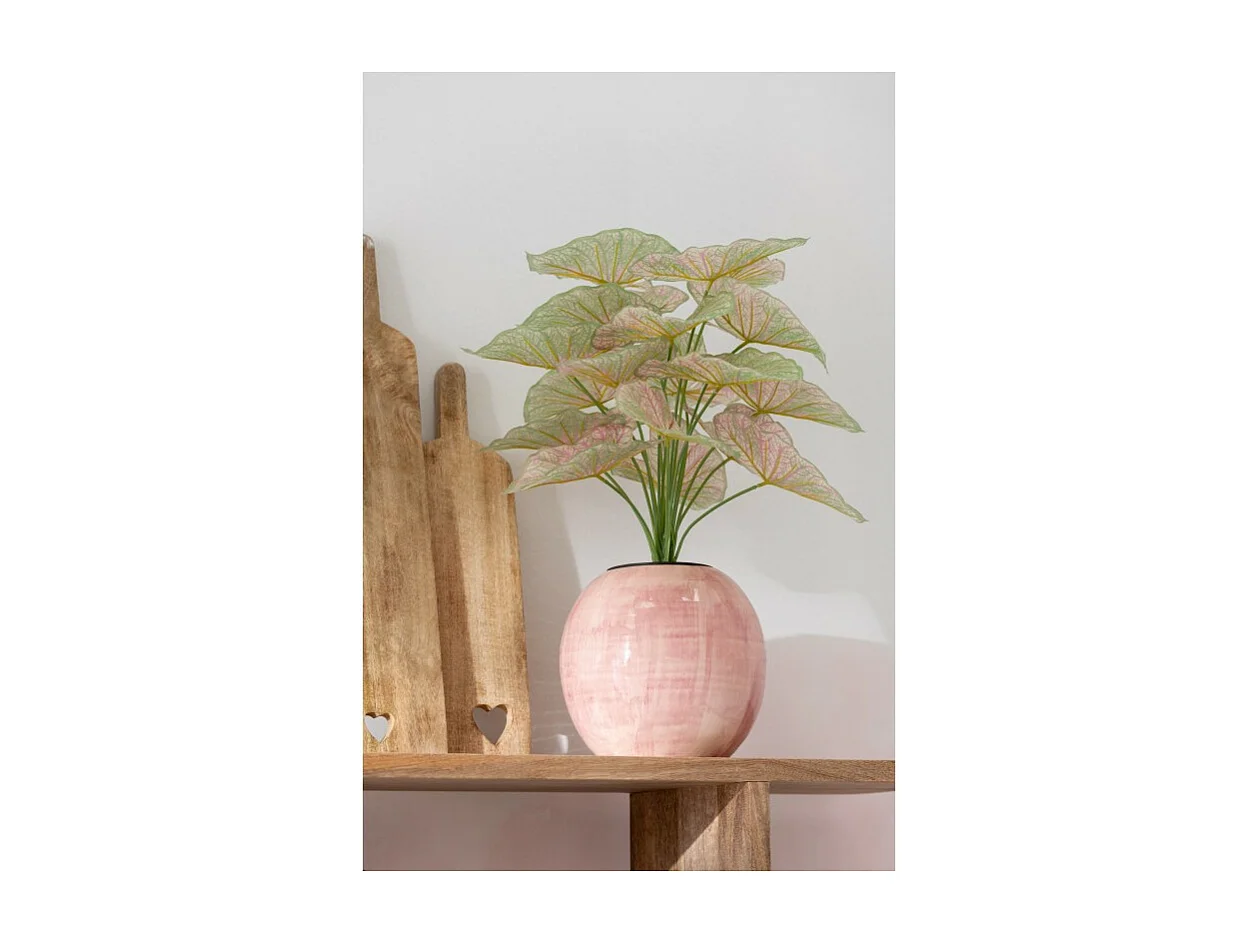 Macetero de cerámica rosa 24*24*21 cm