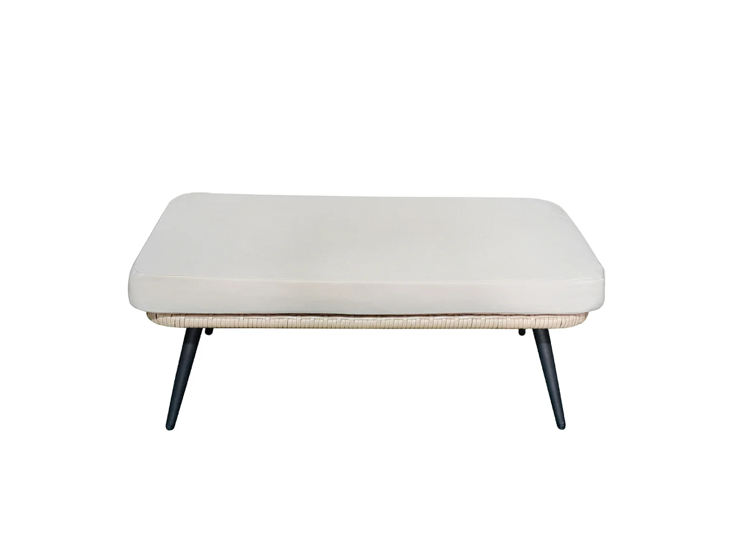 Reposapiés exterior con cojín beige Fiorentino