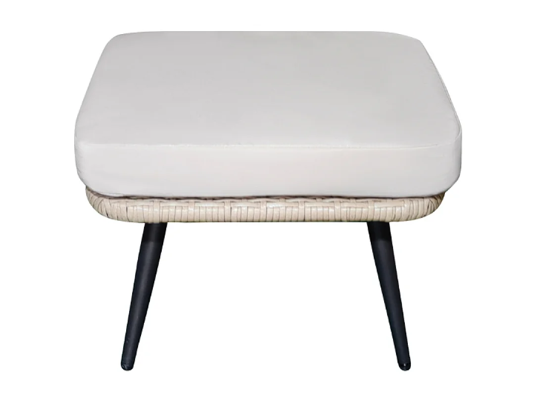 Repose-pieds extérieur avec coussin beige BELLAVISTA