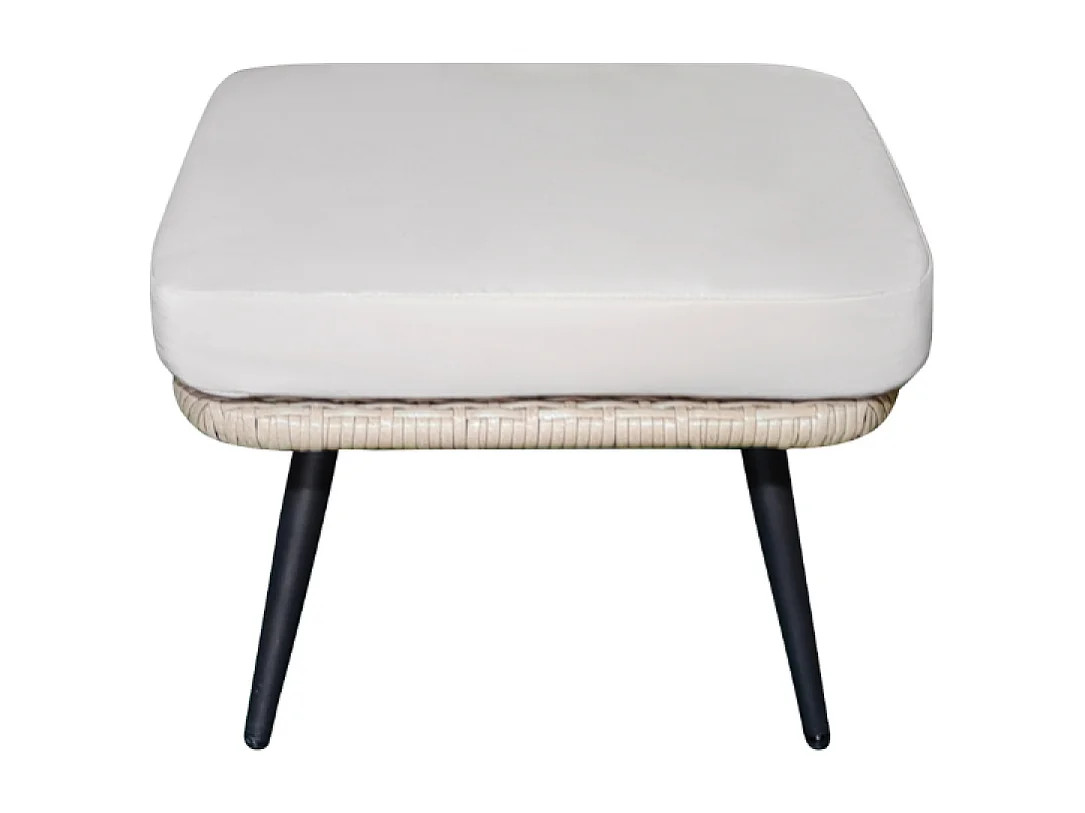 Repose-pieds extérieur avec coussin beige BELLAVISTA