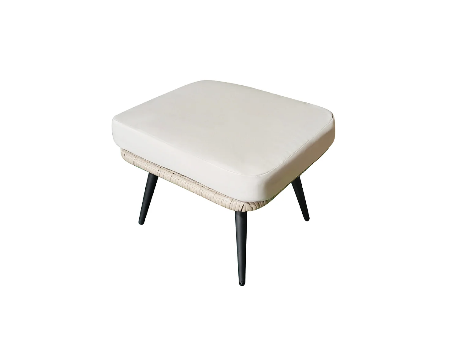 Reposapiés de exterior con cojín beige BELLAVISTA