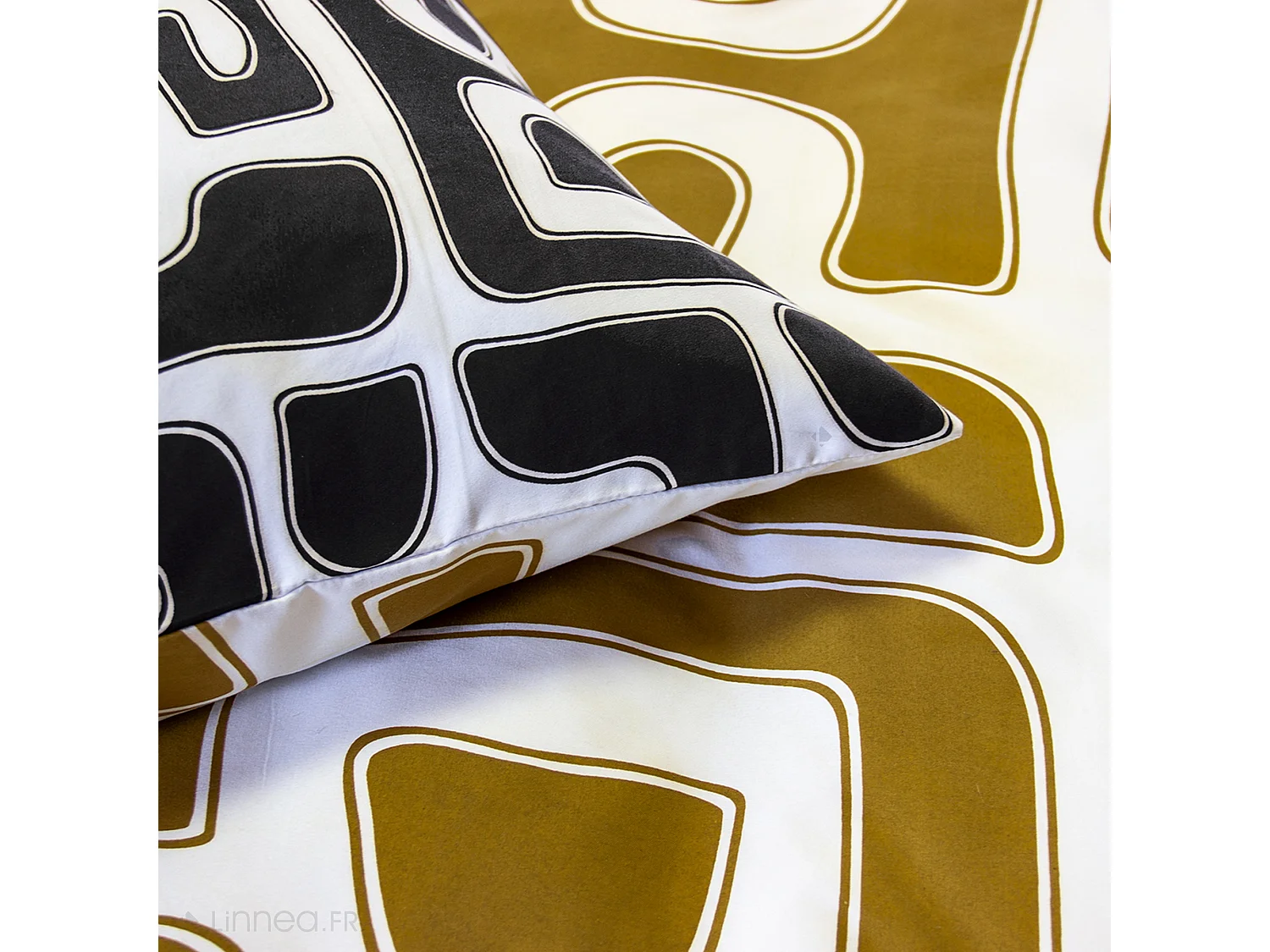 Parure de lit 2 pièces 140x200 cm BAKA 100% microfibre motif abstrait