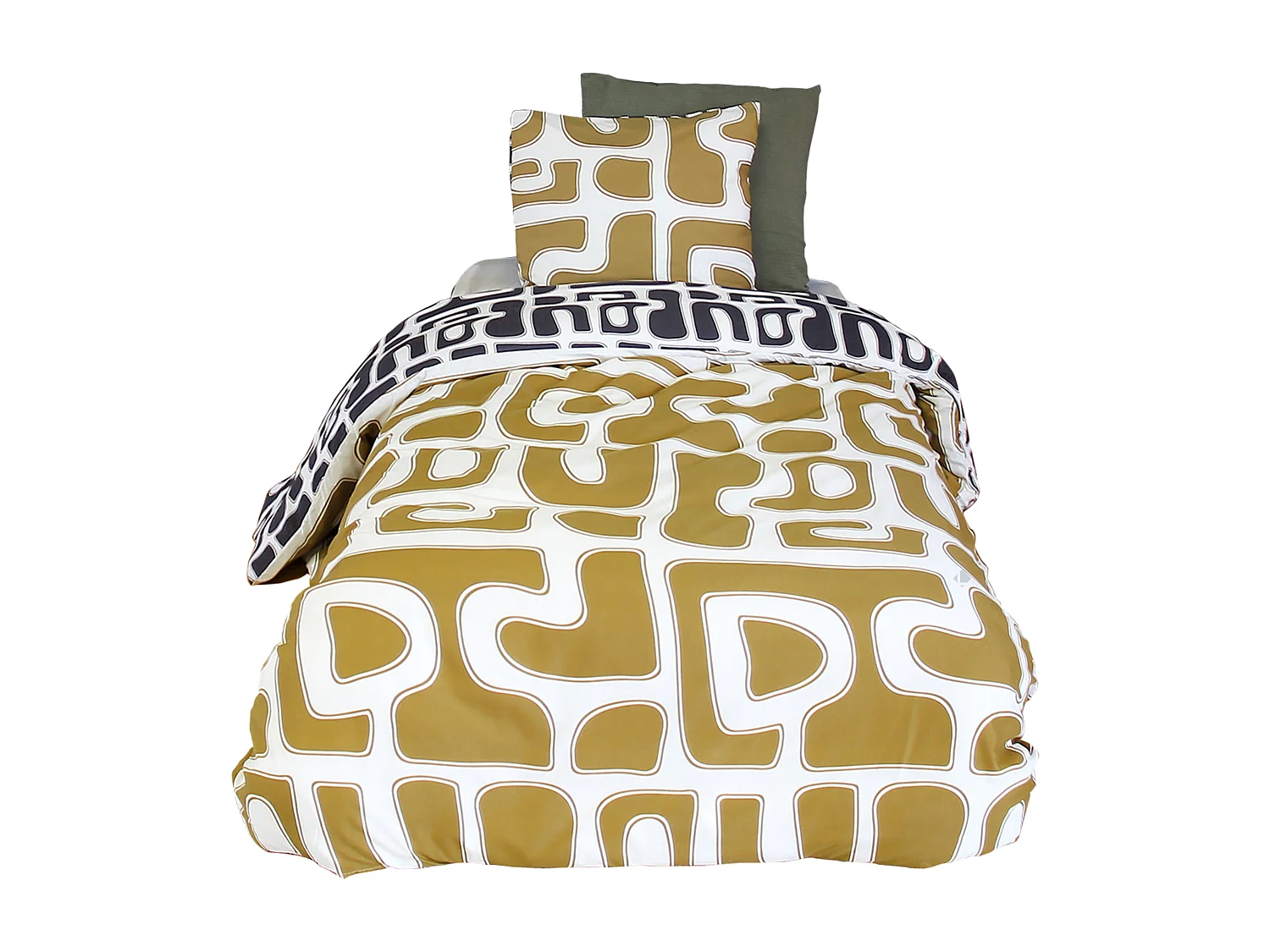 Parure de lit 2 pièces 140x200 cm BAKA 100% microfibre motif abstrait