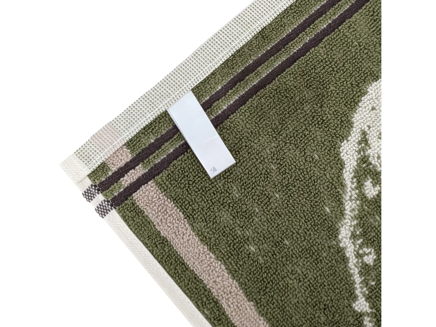 Lot de 2 torchons de cuisine éponge VEG 50x50 cm vert Olive