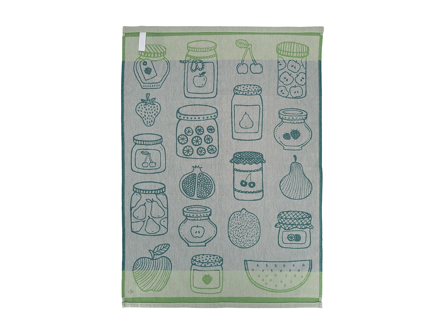 Lot de 2 torchons de cuisine toile FRUITFUL 50x70 cm vert Menthe