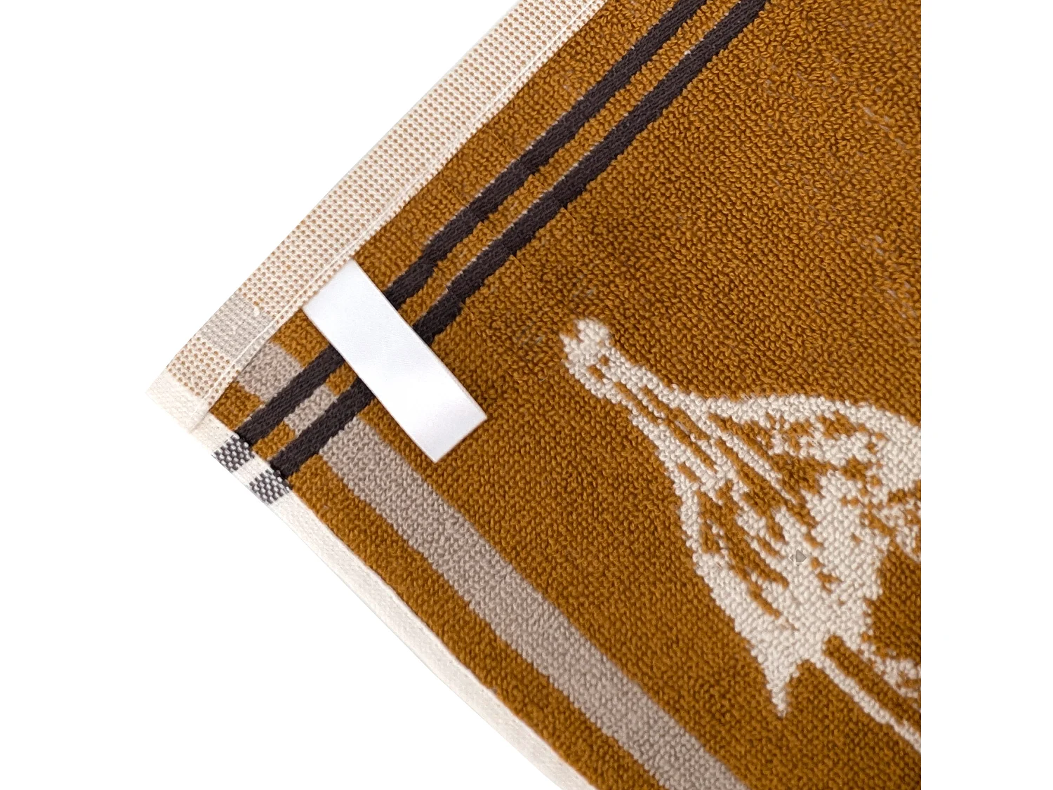 Lot de 2 torchons de cuisine éponge VEG 50x50 cm jaune Moutarde