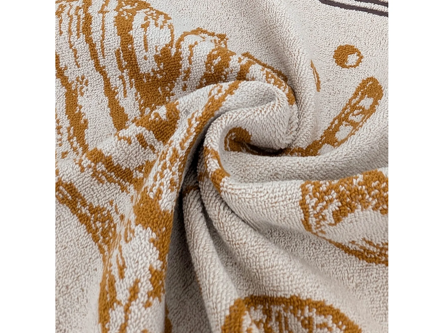 Lot de 2 torchons de cuisine éponge VEG 50x50 cm jaune Moutarde