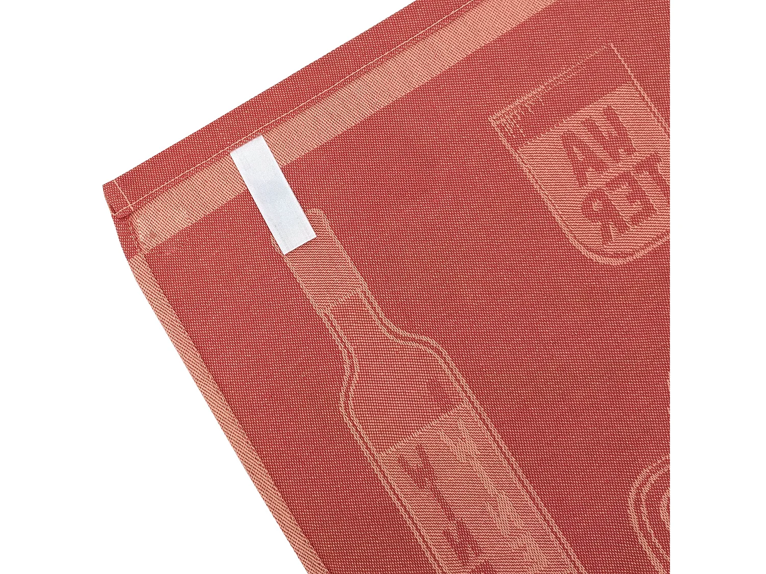 Lot de 2 torchons de cuisine toile DRINK 50x70 cm orange Terracotta