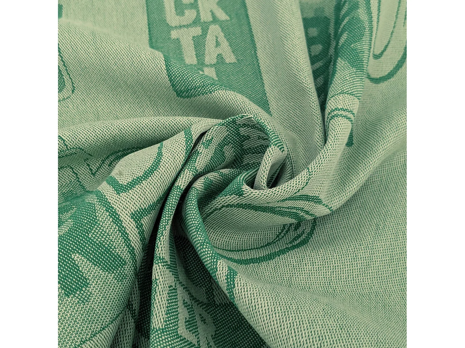 Lot de 2 torchons de cuisine toile DRINK 50x70 cm vert Menthe