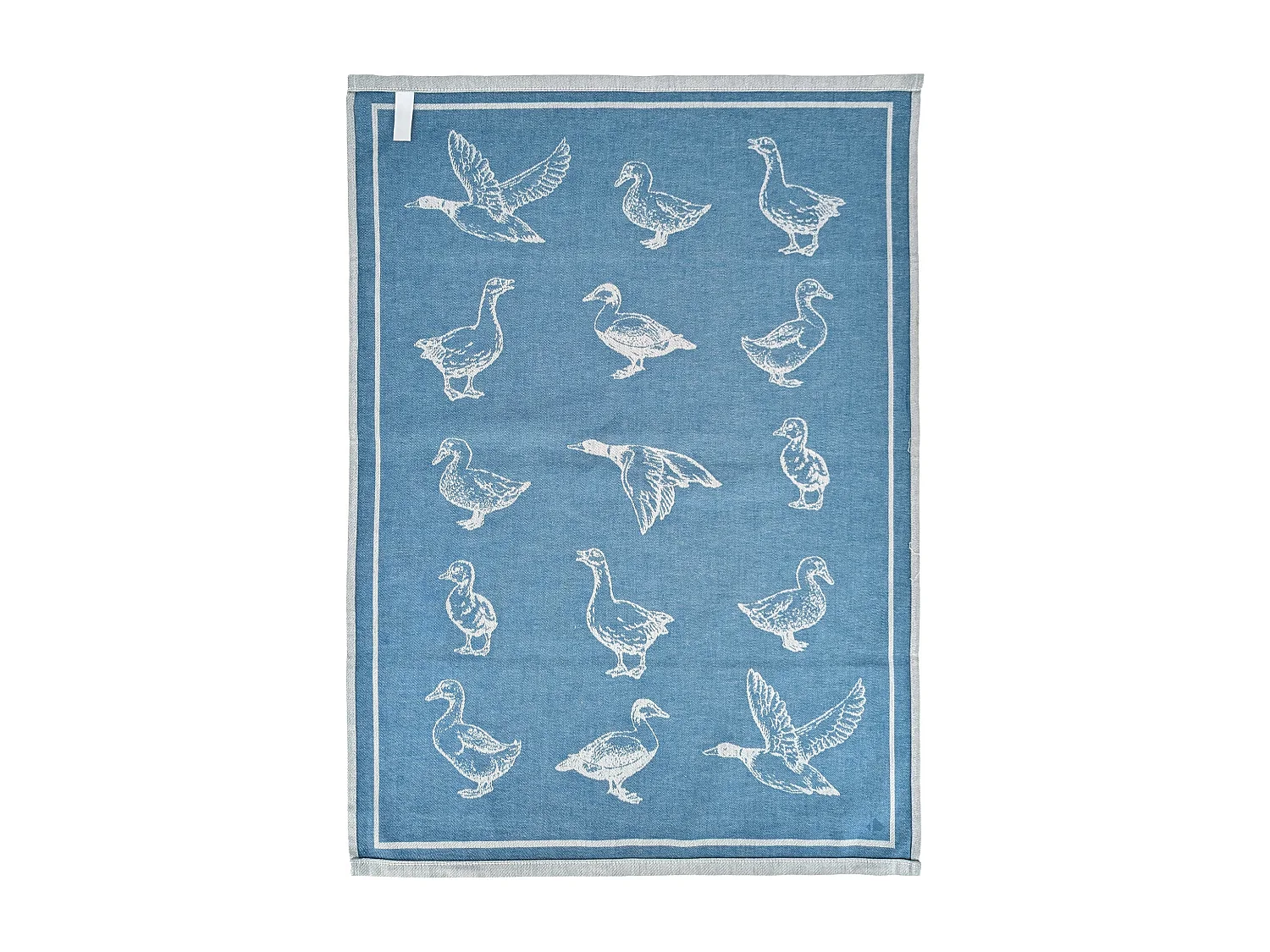 Lot de 2 torchons de cuisine 50x70 cm coton FRIENDS motif canards bleu