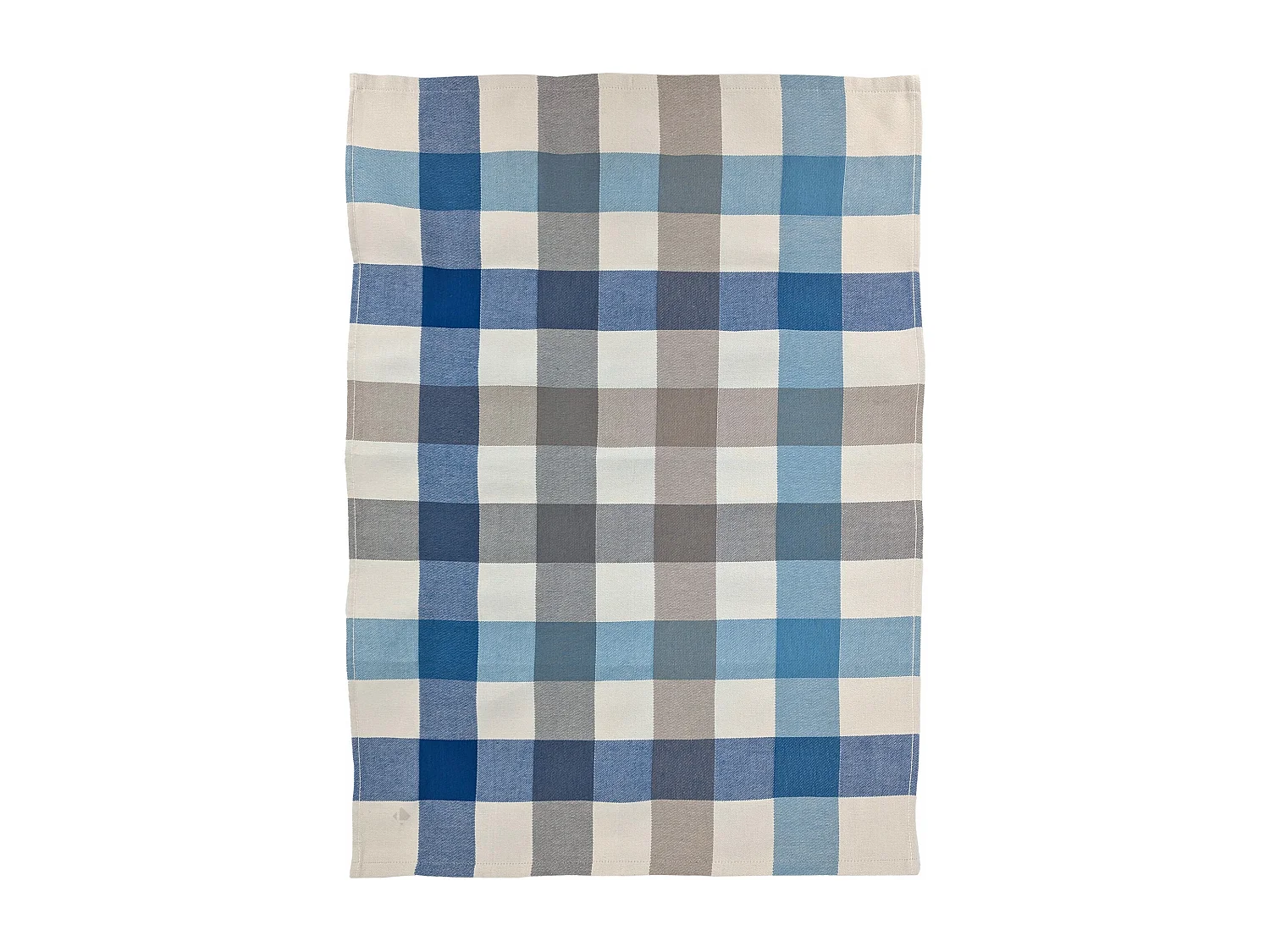 Lot de 2 torchons de cuisine toile TERRA 50x70 cm vichy bleu