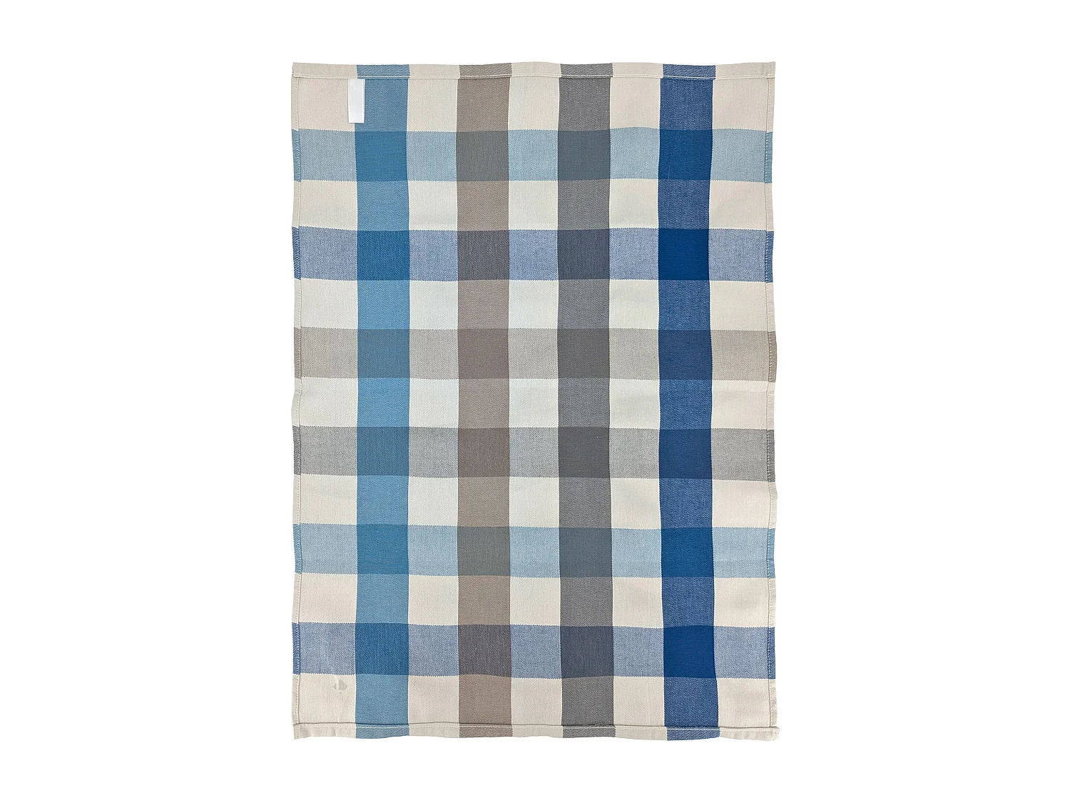 Lot de 2 torchons de cuisine toile TERRA 50x70 cm vichy bleu