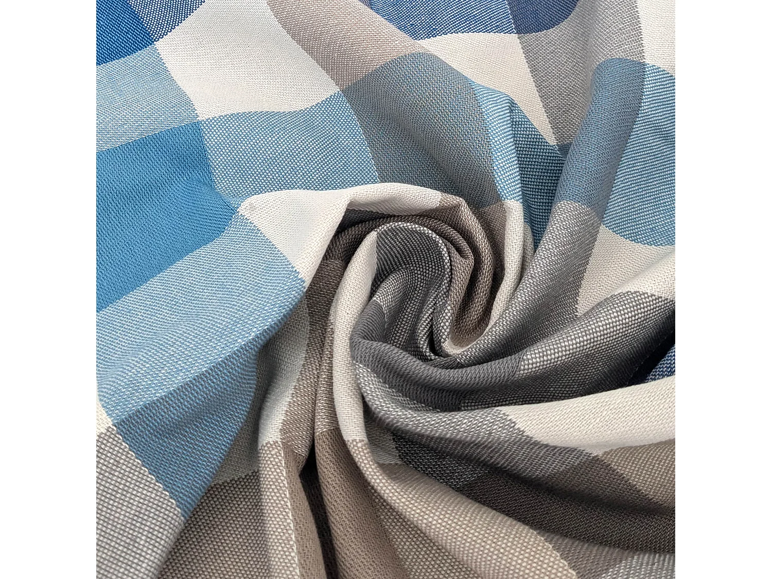 Lot de 2 torchons de cuisine toile TERRA 50x70 cm vichy bleu