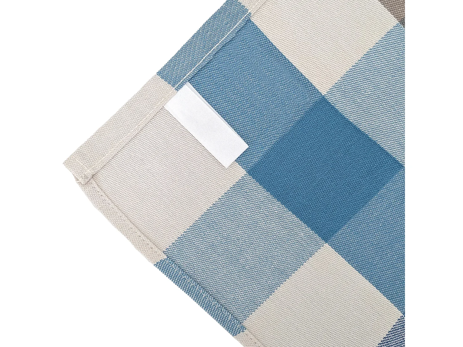 Lot de 2 torchons de cuisine toile TERRA 50x70 cm vichy bleu