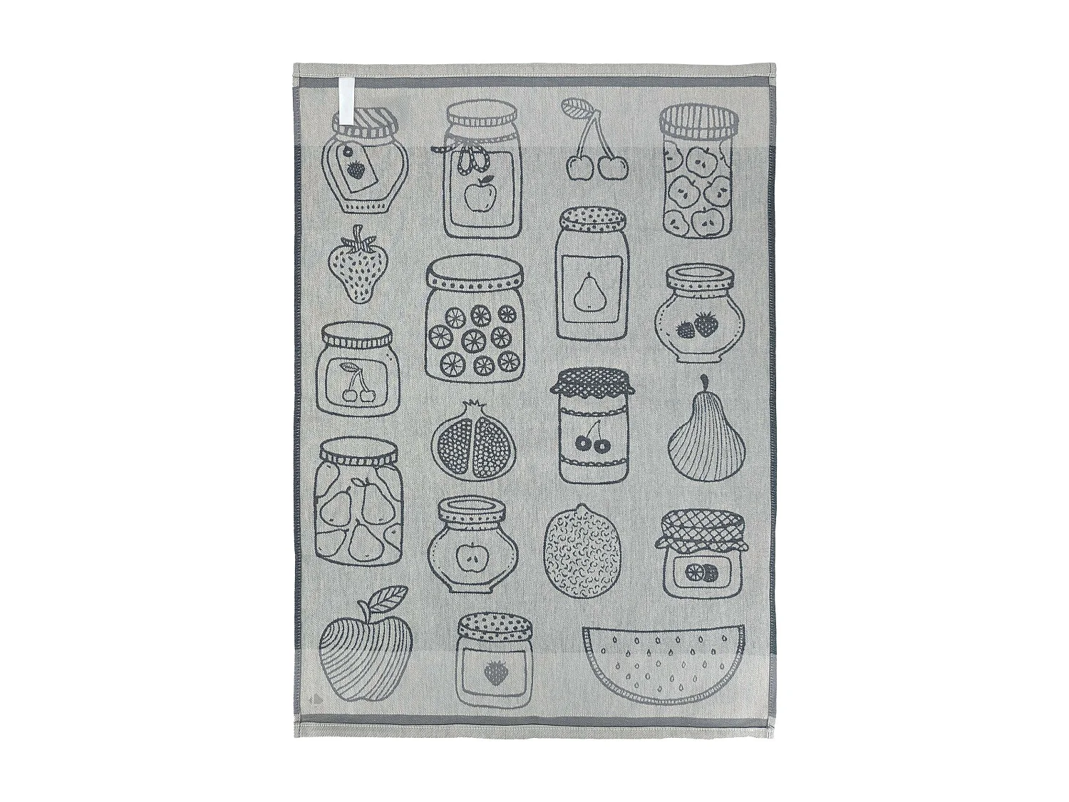 Lot de 2 torchons de cuisine toile FRUITFUL 50x70 cm gris Acier
