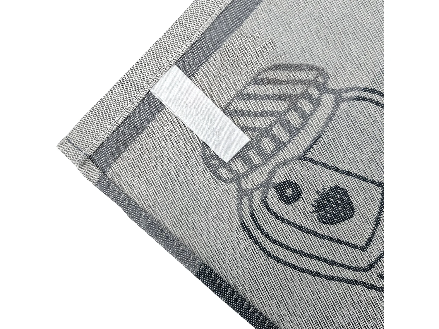 Lot de 2 torchons de cuisine toile FRUITFUL 50x70 cm gris Acier