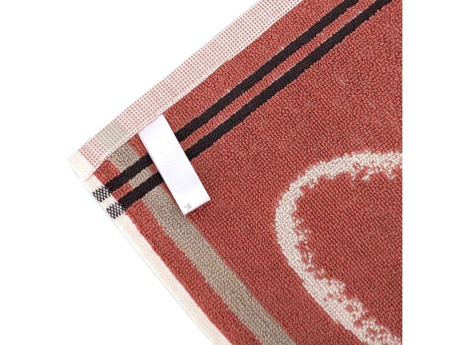 Lot de 2 torchons de cuisine éponge VEG 50x50 cm rouge Brique