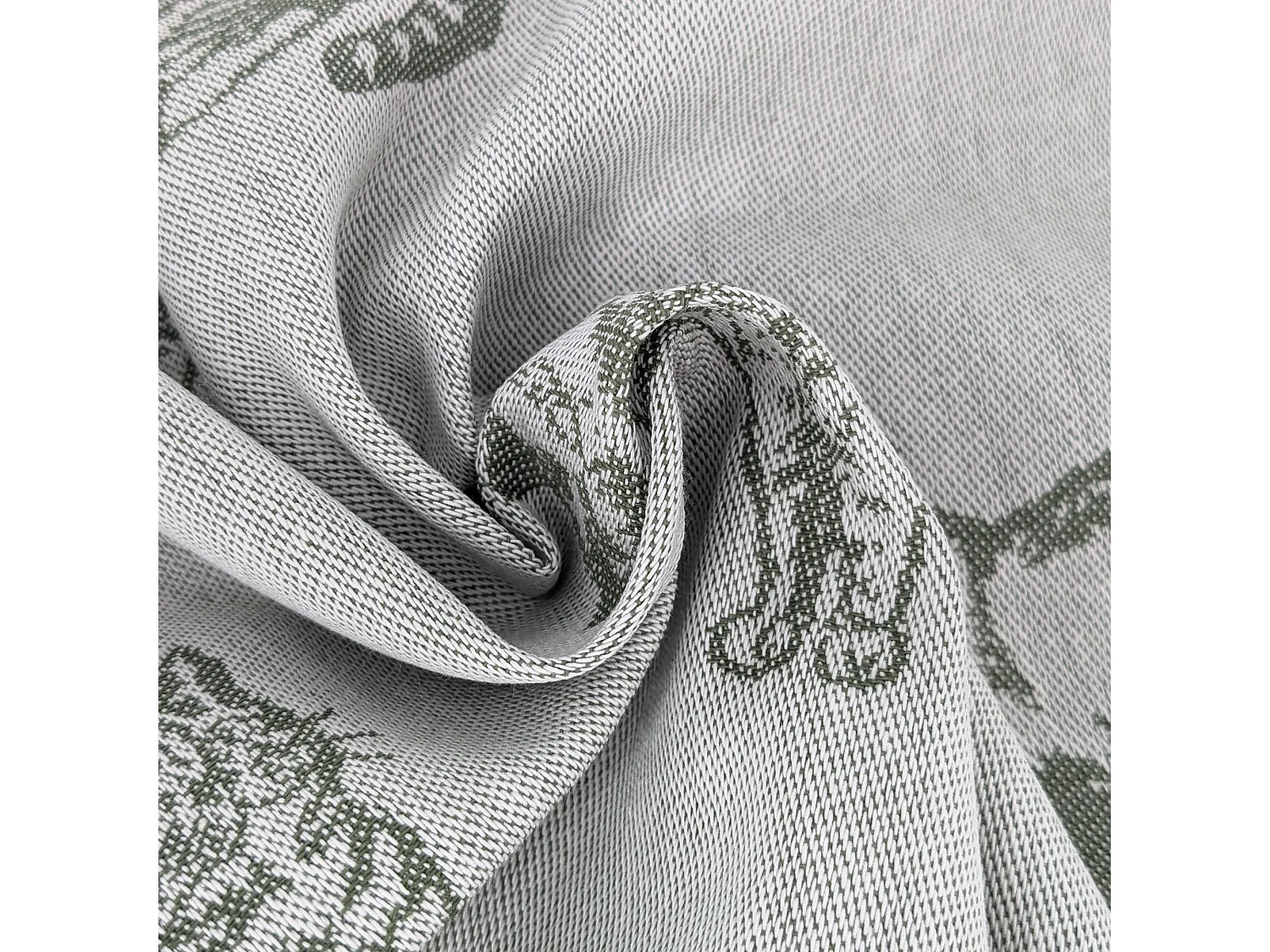 Lot de 2 torchons de cuisine 50x70 cm coton FRIENDS motif chats vert