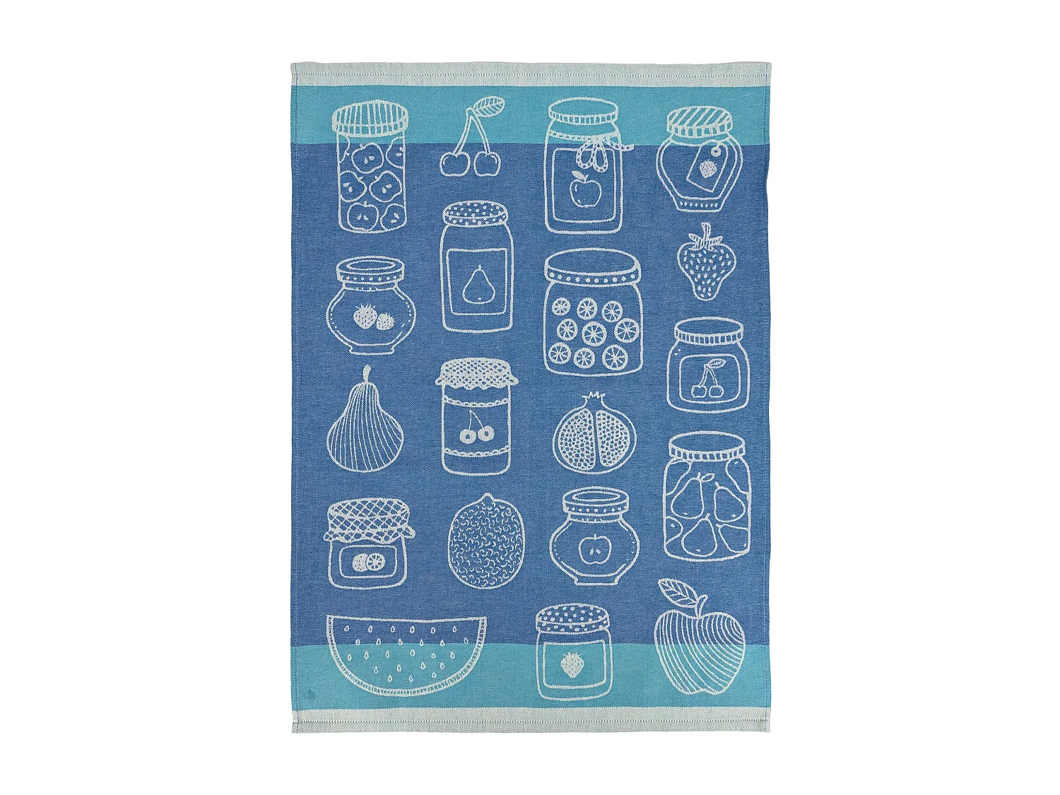 Lot de 2 torchons de cuisine toile FRUITFUL 50x70 cm bleu