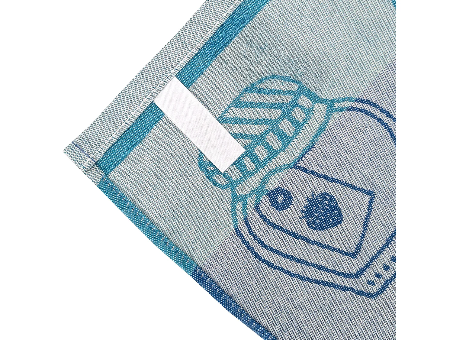 Lot de 2 torchons de cuisine toile FRUITFUL 50x70 cm bleu