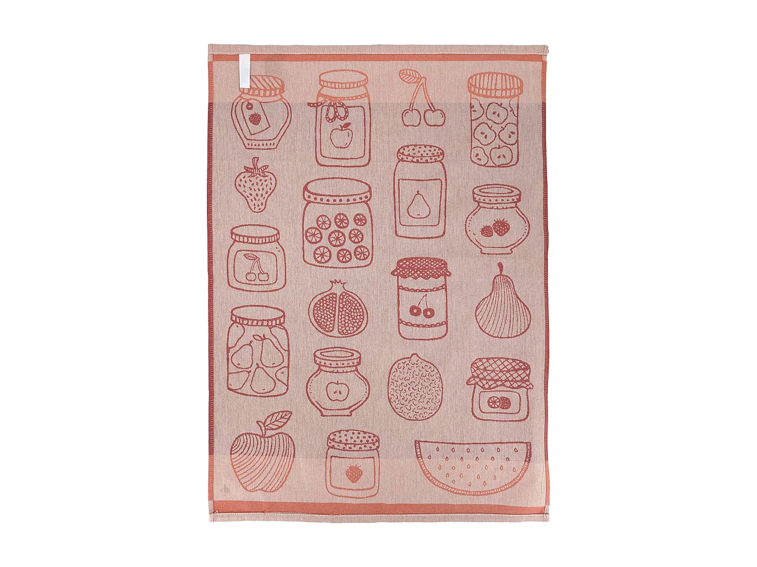 Lot de 2 torchons de cuisine toile FRUITFUL 50x70 cm orange Terracotta