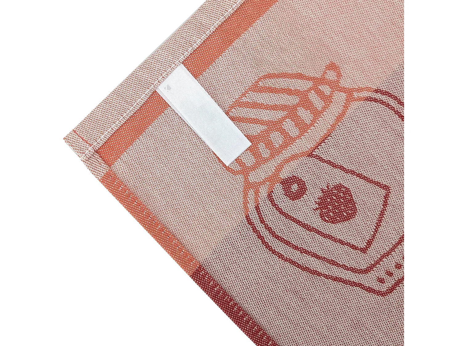 Lot de 2 torchons de cuisine toile FRUITFUL 50x70 cm orange Terracotta