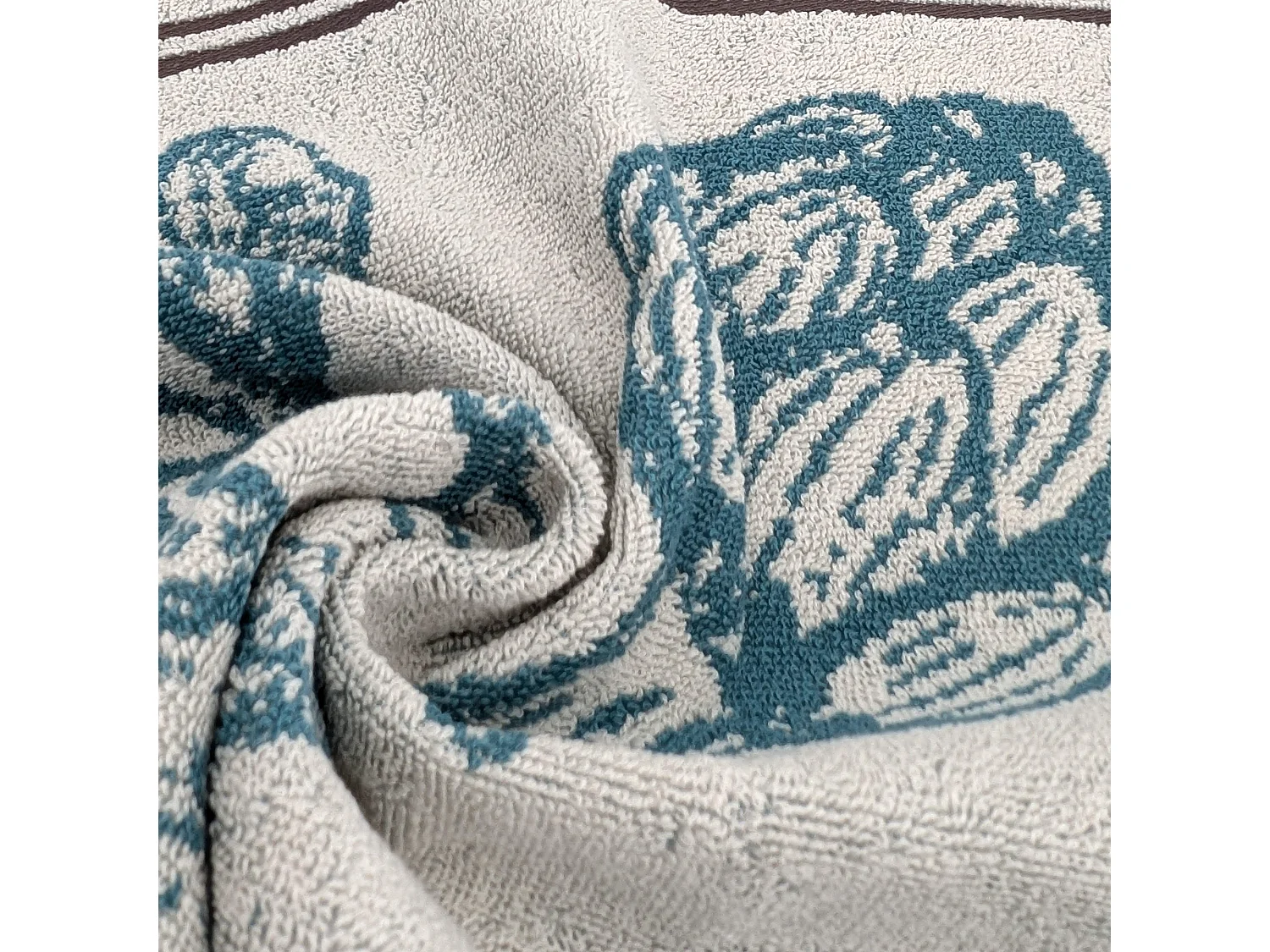 Lot de 2 torchons de cuisine éponge VEG 50x50 cm bleu