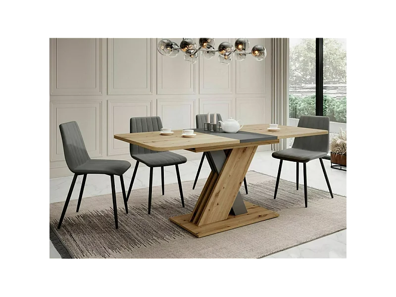 Stół rozkładany EXEL 140(180)x85 dąb artisan/antracyt