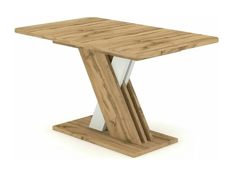 Stół rozkładany EXEL 140(180)x85 dąb wotan/biały