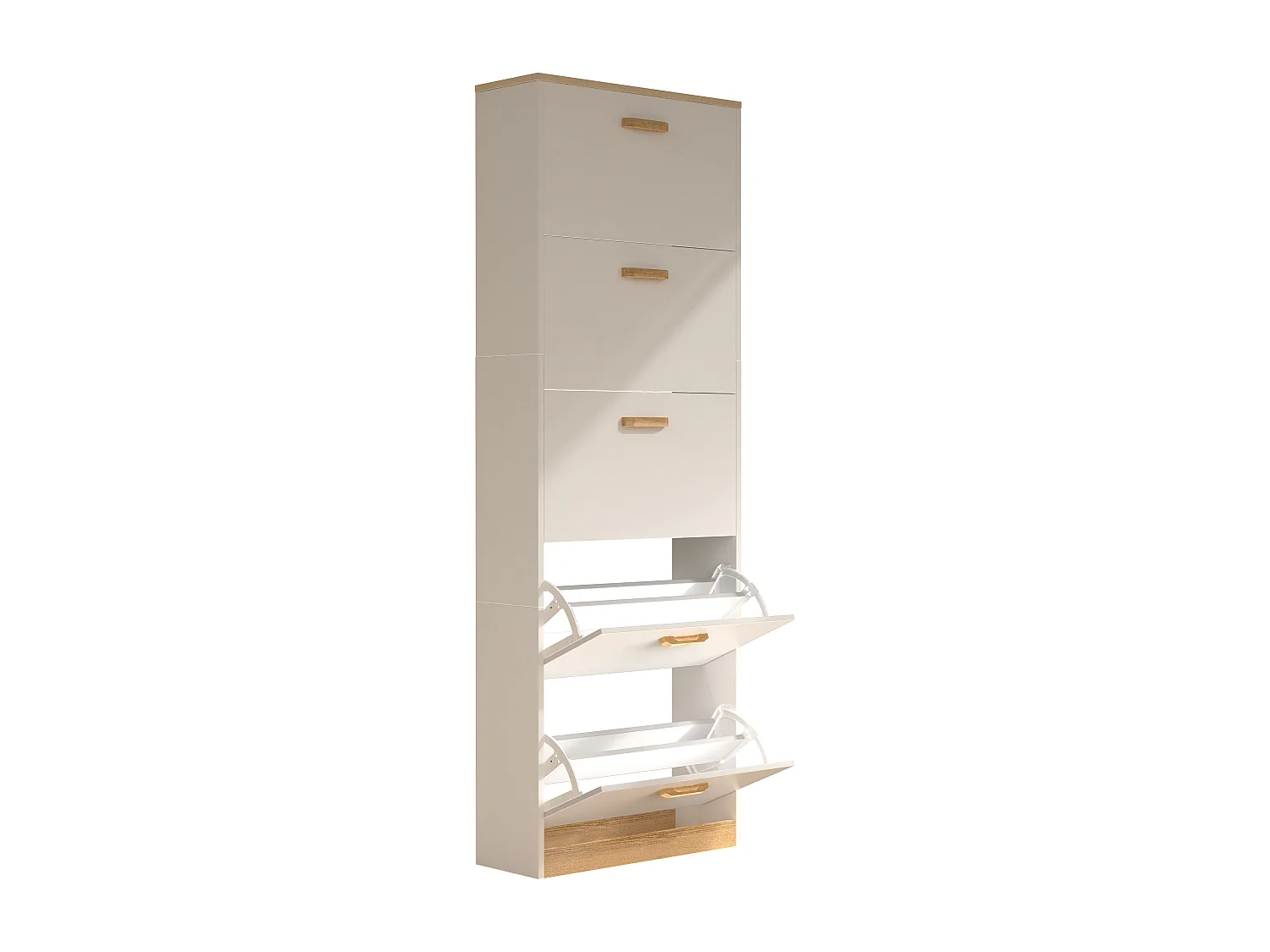Shoe cabinet Halom White H. 170 x W. 59 x D. 22 cm