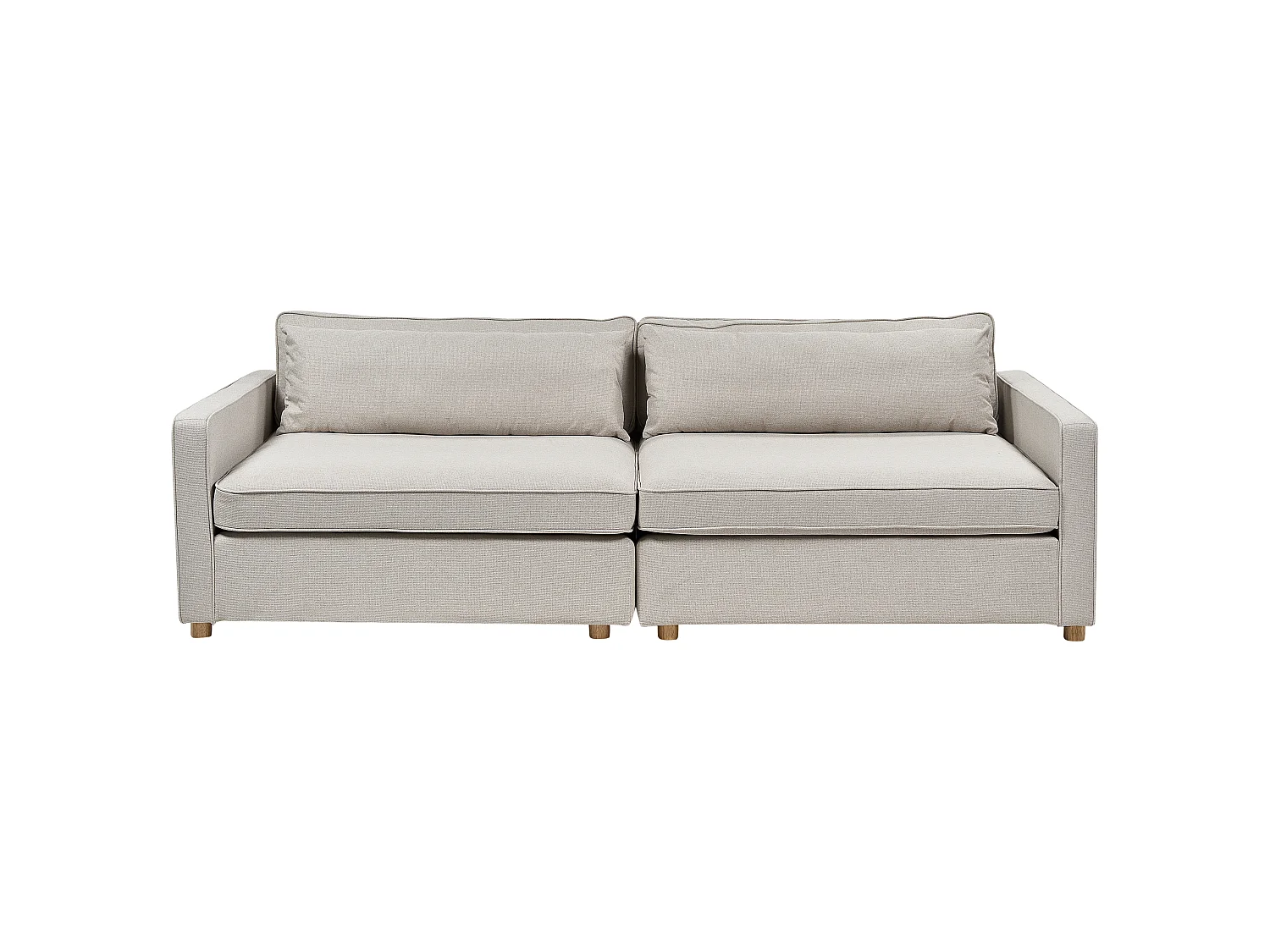 Divano VINSTRA Tessuto Beige 3 posti