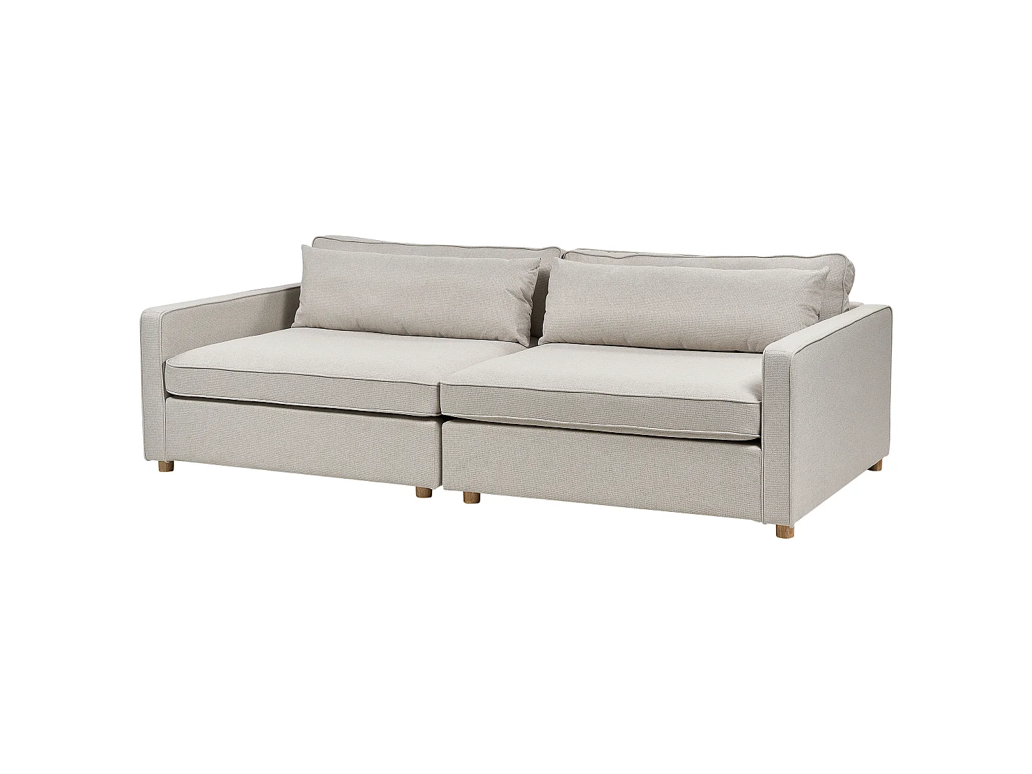 Divano VINSTRA Tessuto Beige 3 posti