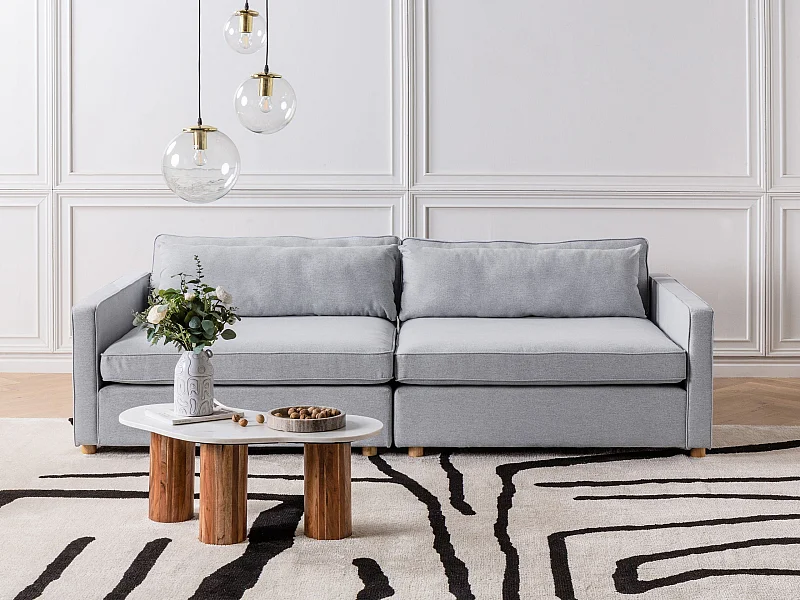 Sofa VINSTRA Szary dla 3 osób