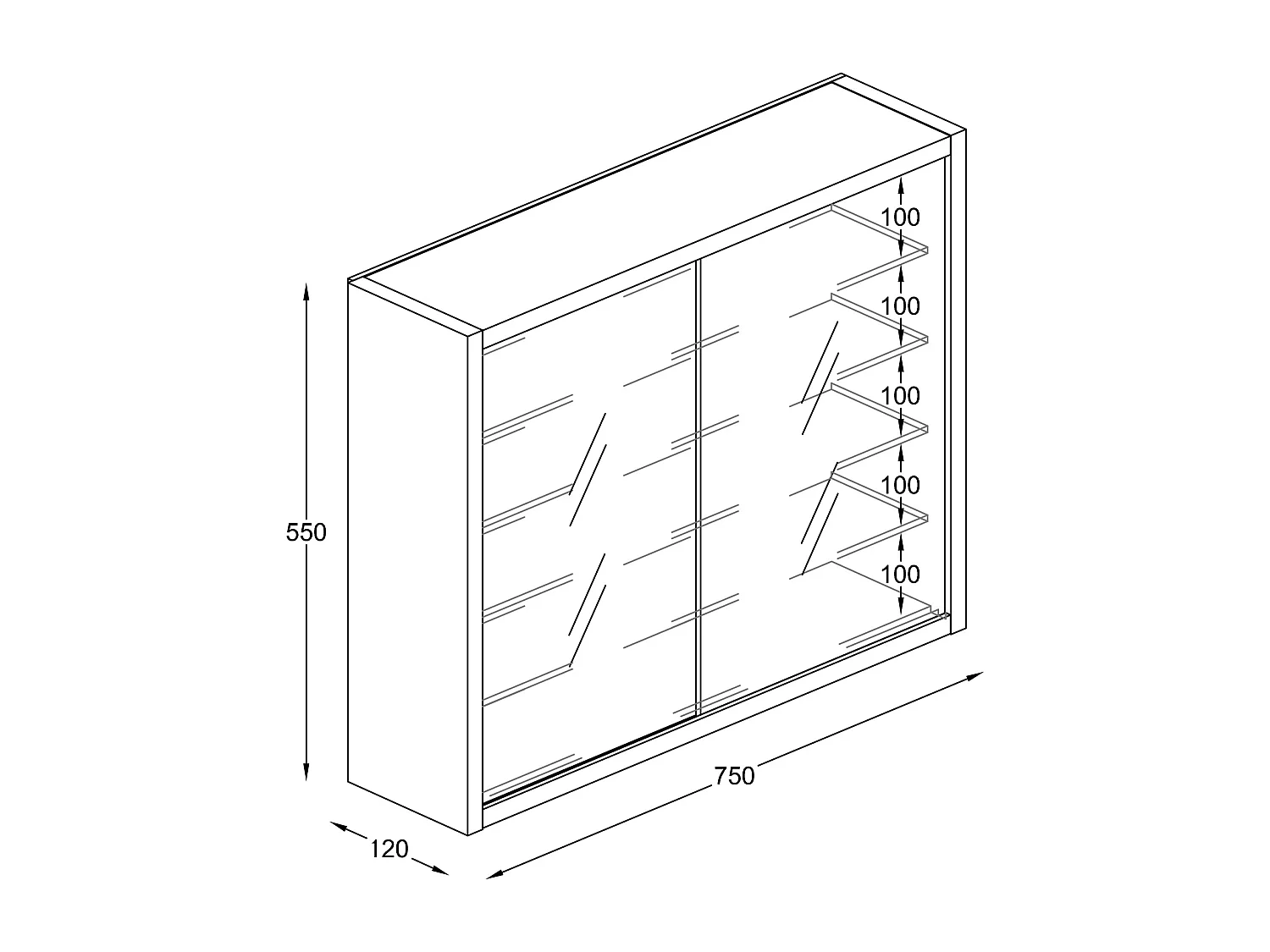Hängevitrine Wandvitrine Sammel Deko Drivalo L
