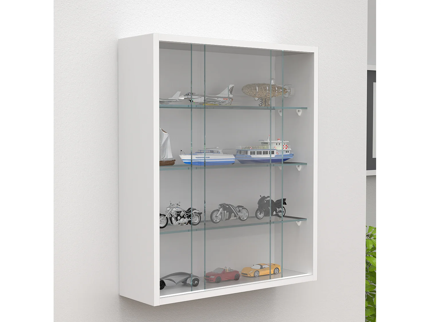 Hangende vitrinekast Wandvitrine glas Drivalo M