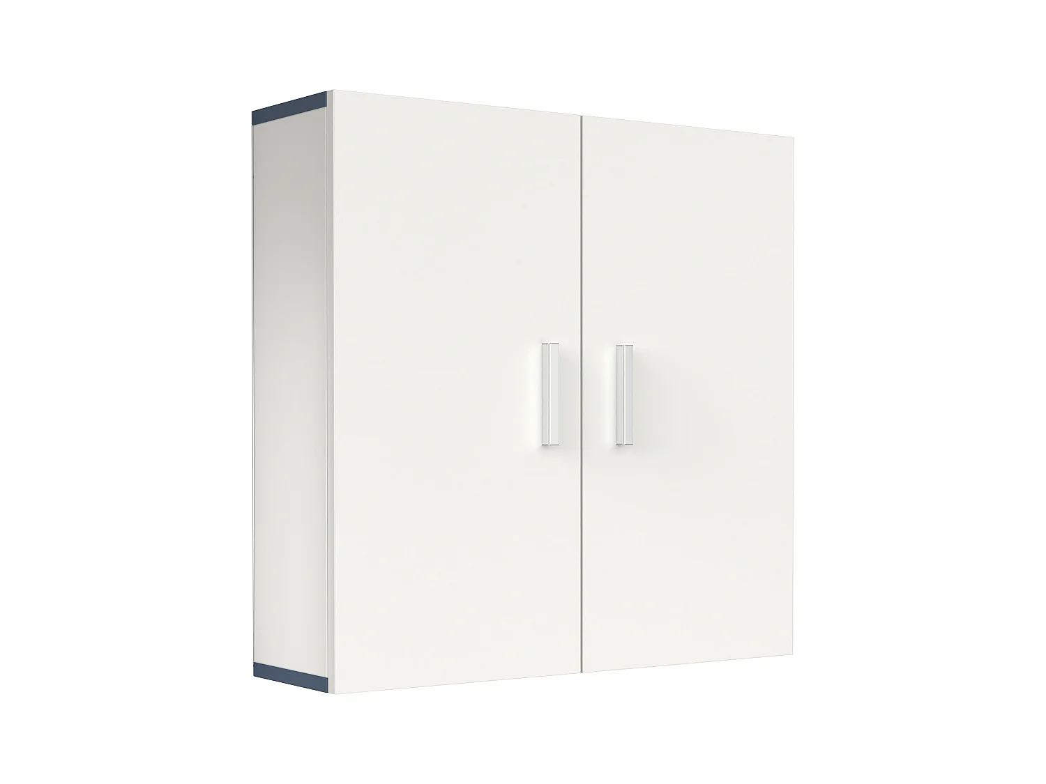Bathroom furniture wall cabinet Landos White / Black H. 60 x W. 60 x D. 18 cm