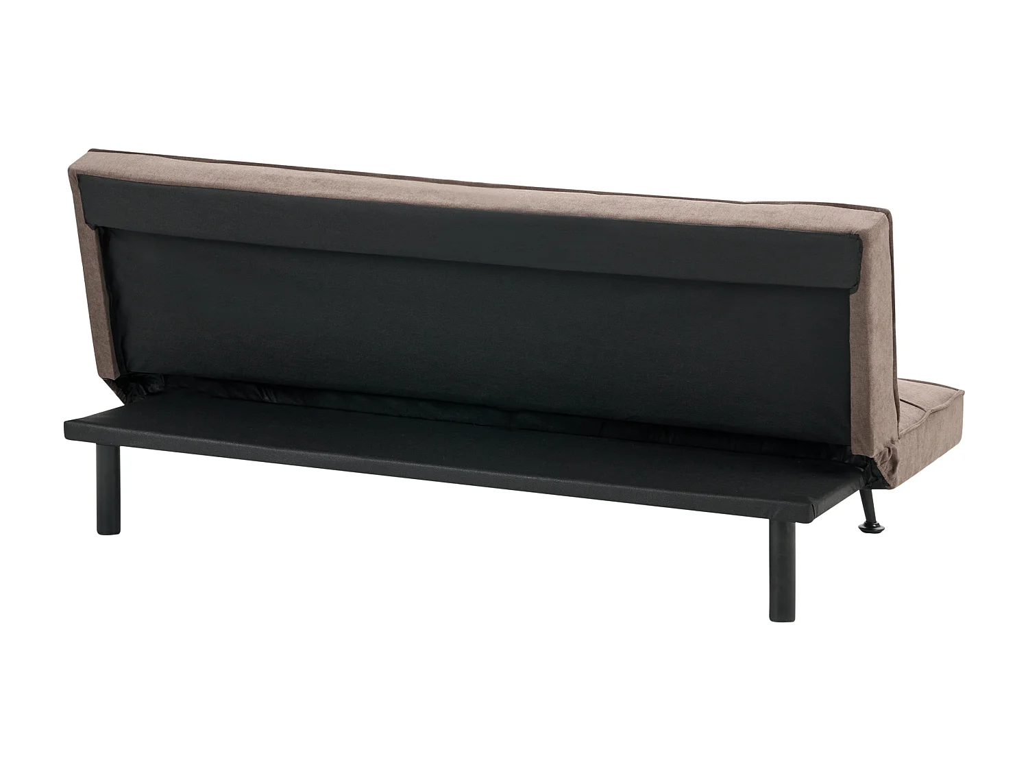 Canapé-lit 3 places HASLE Tissu Marron